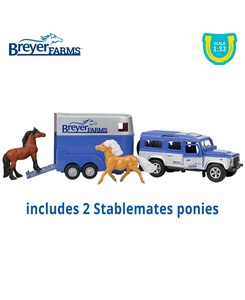 Breyer Horses Breyer Farms 1:32 Scale Land Rover Play Set, 4 Piece
