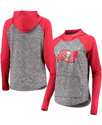 Women's Heathered Gray-Red Tampa Bay Buccaneers Championship Ring Pullover Hoodie