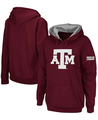 Women's Maroon Texas A&M Aggies Team Big Logo Pullover Hoodie
