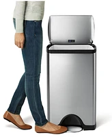 simplehuman 38 Liter Rectangular Step Kitchen Trash Can with Soft-Close Lid