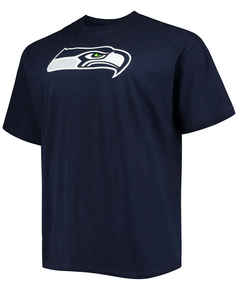 Men's Big and Tall Dk Metcalf College Navy Seattle Seahawks Player Name Number T-shirt