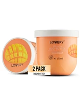 Lovery Mango Whipped Body Butter, 2-Pack Shea Cream Body Care Set