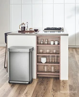simplehuman 55 Liter Rectangular Kitchen Trash Can with Liner Pocket