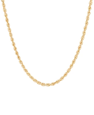 Lightweight Rope Link 22" Chain Necklace in 10k Gold
