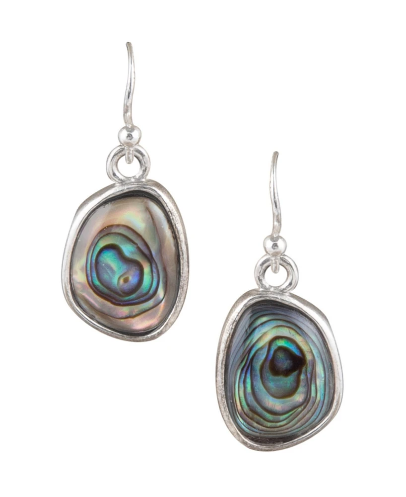 Barse Women's Lush Sterling Silver and Abalone Shell Drop Earrings