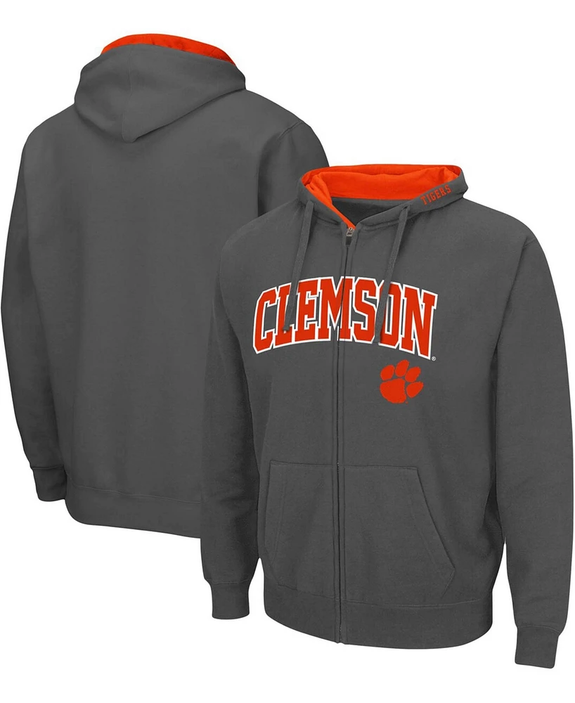 Colosseum Men's Clemson Tigers Arch Logo 3.0 Full-Zip Hoodie