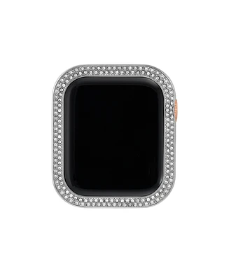 Anne Klein Women's Silver-Tone Alloy Metal Premium Crystal Protective Case for Apple Watch 40mm
