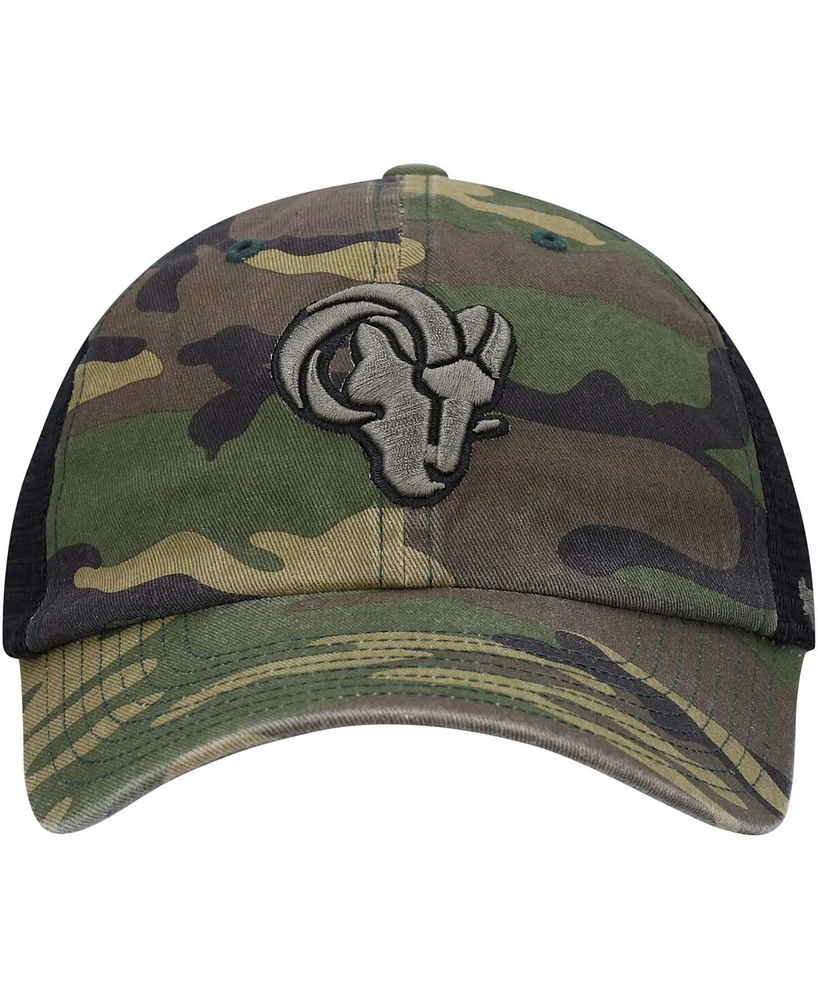 Men's Camo Los Angeles Rams Branson Mvp Trucker Snapback Hat