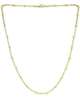 Giani Bernini Small Beaded Singapore 16" Chain Necklace in 18k Gold-Plated Sterling Silver, Created for Macy's