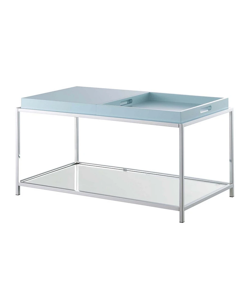 Palm Beach Coffee Table with Shelf and Removable Trays