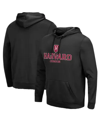 Men's Black Harvard Crimson Lantern Pullover Hoodie