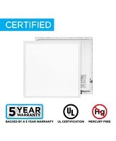 Watt Dimmable Integrated Led Flat Panel Flush Mount Light with Lumens 5000K