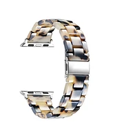 Posh Tech Claire Light Natural Tortoise Resin Link Band for Apple Watch, 42mm-44mm