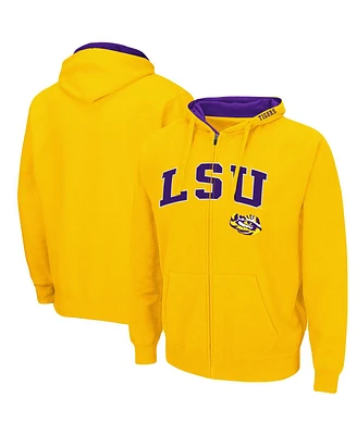 Colosseum Men's Lsu Tigers Arch Logo 3.0 Full-Zip Hoodie