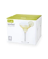 True Brands Margarita Glasses, Set of 4, 10 Oz