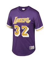 Men's Magic Johnson Purple Los Angeles Lakers Mesh T-shirt
