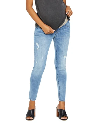 Women's Indigo Blue Secret Fit Over the Belly Skinny Leg Maternity Jeans - Motherhood