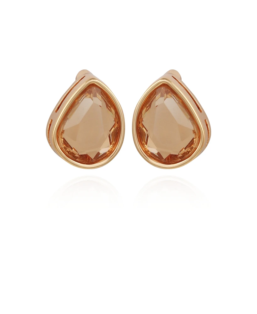 T Tahari Women's Topaz Epoxy Button Earrings