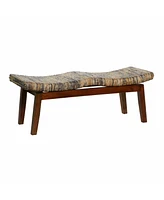 Mahogany Contemporary Bench