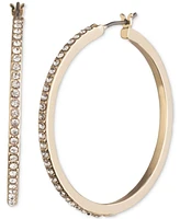 Karl Lagerfeld Paris Medium Pave Hoop Earrings, 1.22"
