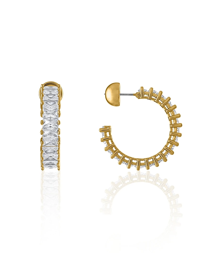 Oma The Label Women's Sadie 18K Gold-Tone Brass Hoop Earrings