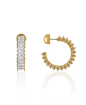 Oma The Label Women's Sadie 18K Gold-Tone Brass Hoop Earrings