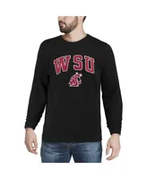 Colosseum Men's Washington State Cougars Arch and Logo Crew Neck Sweatshirt