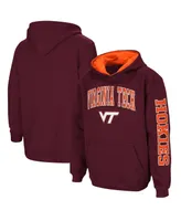 Big Boys Colosseum Maroon Virginia Tech Hokies 2-Hit Team Pullover Hoodie