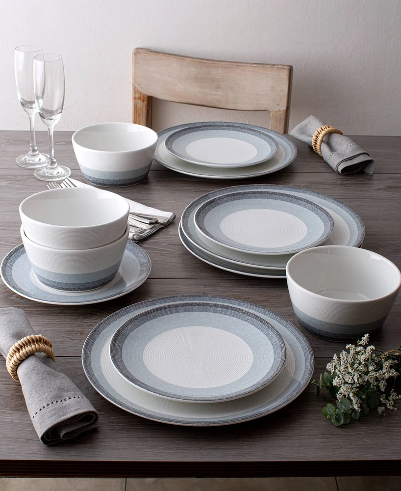 Noritake Colorscapes Layers 12 Piece Coupe Dinnerware Set