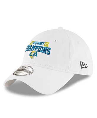Men's New Era White Los Angeles Rams 2021 Nfc West Division Champions 9TWENTY Adjustable Hat