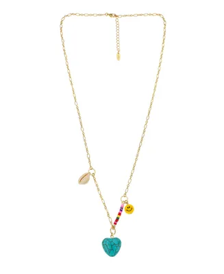 Ettika 18K Gold Plated Chain Necklace with Beads