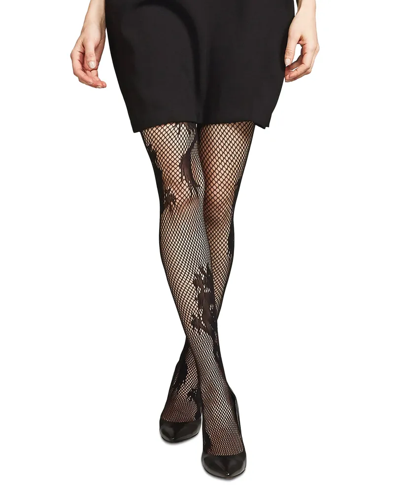 Natori Women's Dragon Toss Patterned Net Tights