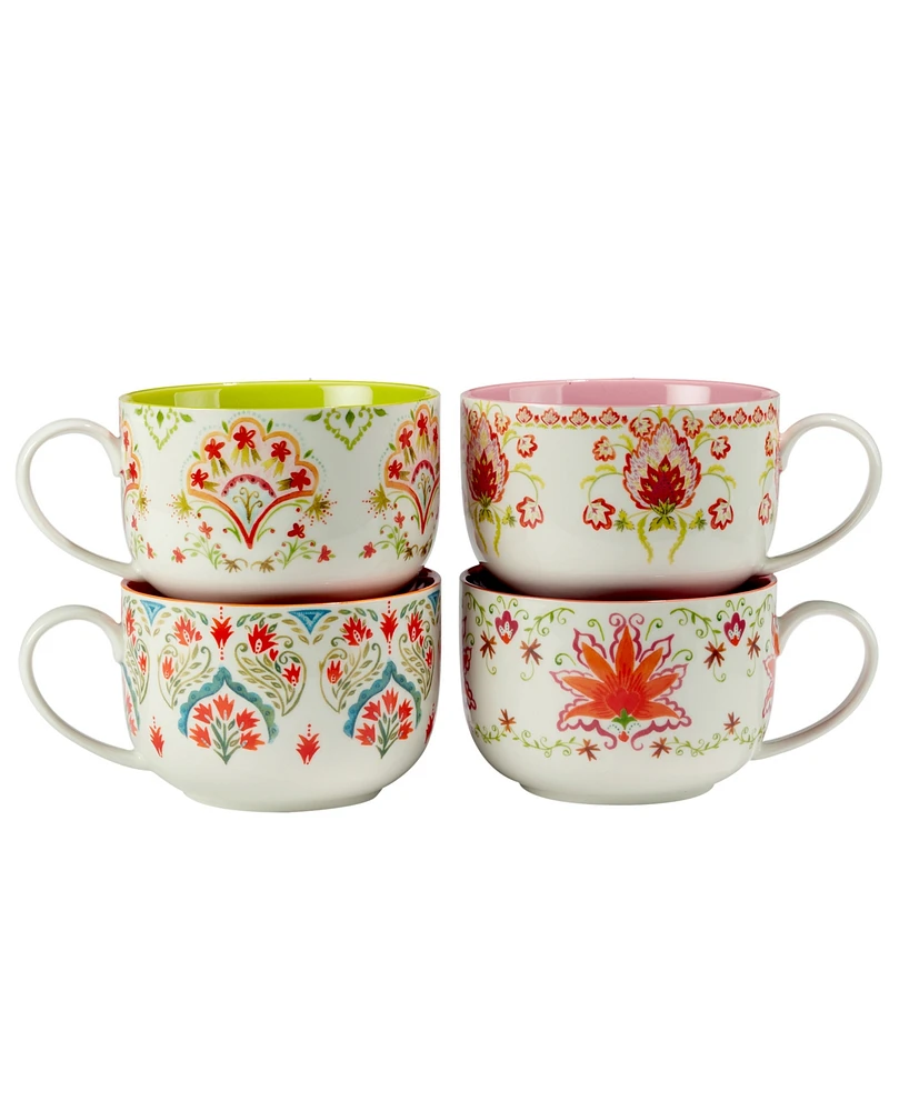 Certified International Francesca Jumbo Cups, Set of 4