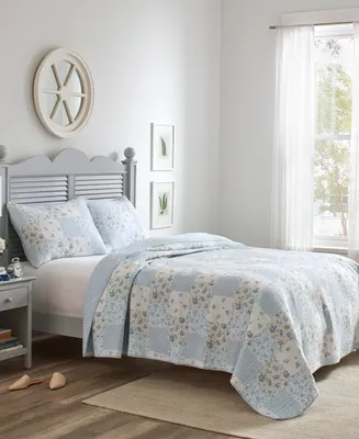 Laura Ashley Kenna Cotton Reversible 2-Pc. Quilt Set, Twin