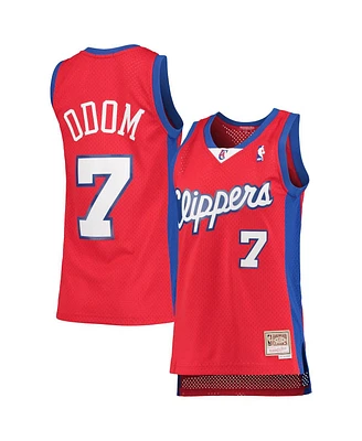 Women's Lamar Odom Red La Clippers 2000-01 Hardwood Classics Swingman Jersey