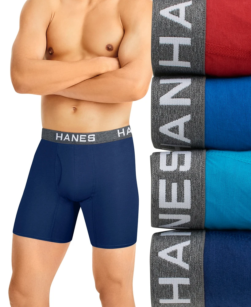 Hanes Men's Ultimate ComfortFlex Fit 4-Pk. Moisture-Wicking Mesh Boxer Briefs