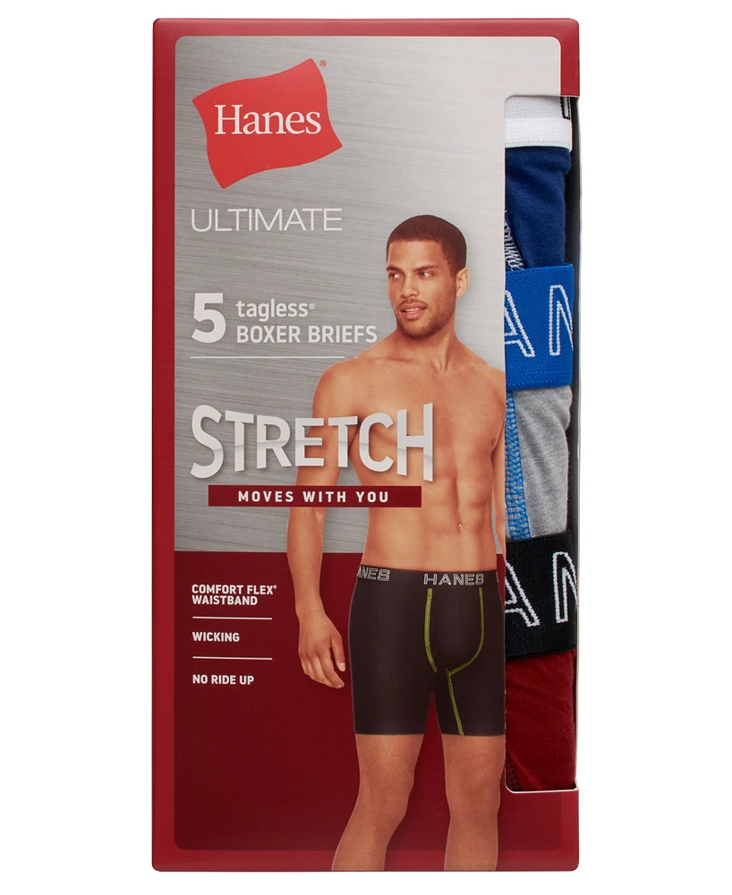 Hanes Men's 5-Pk. Ultimate Stretch Boxer Briefs