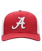 Men's Top of the World Crimson, White Alabama Crimson Tide Trucker Snapback Hat