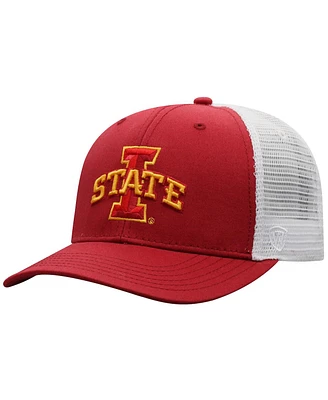 Men's Top of the World Cardinal, White Iowa State Cyclones Trucker Snapback Hat