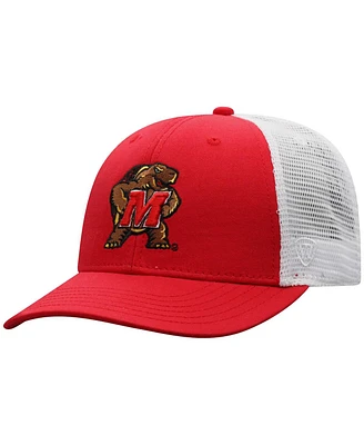 Men's Top of the World Red, White Maryland Terrapins Trucker Snapback Hat