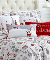 Southshore Fine Linens Holly Jolly Lane Oversized Reversible 6-Pc. Quilt Set