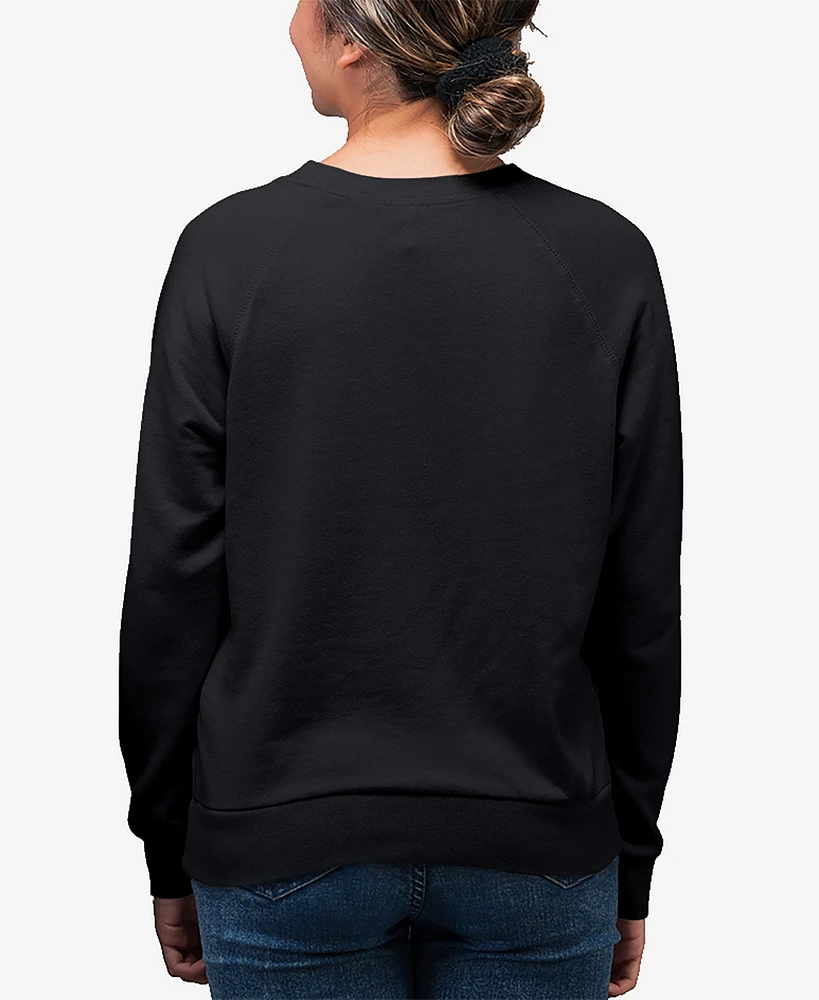 Women's Crewneck Word Art Whiskers Sweatshirt Top