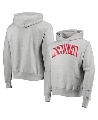 Men's Champion Heathered Gray Cincinnati Bearcats Cincy Arch Pullover Hoodie