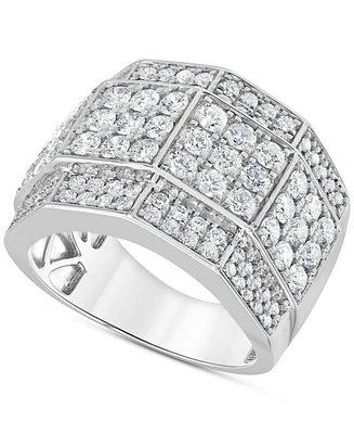 Men's Diamond Multi-Cluster Ring (3 ct. t.w.) 10k Yellow, White or Rose Gold