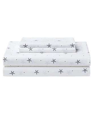 Nautica Star Spangled Coastal Cotton Percale 4-Piece Sheet Set