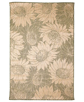 Liora Manne' Carmel Sunflower Field 6'6" x 9'3" Outdoor Area Rug