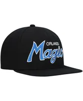Men's Mitchell & Ness Black Orlando Magic Hardwood Classics Script 2.0 Snapback Hat