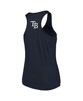 Women's Soft As A Grape Navy Tampa Bay Rays Plus Size Swing for the Fences Racerback Tank Top