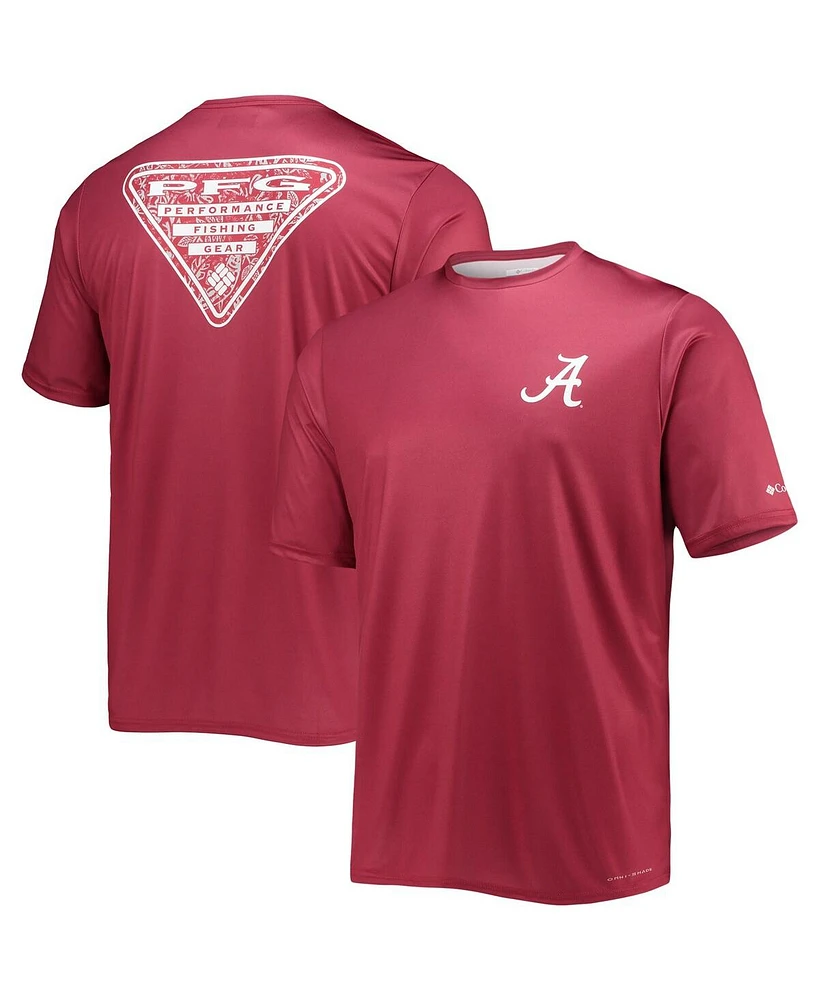 Men's Columbia Crimson Alabama Crimson Tide Terminal Tackle Omni-Shade T-shirt
