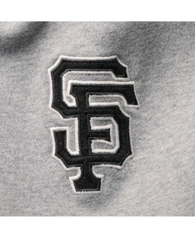 Men's '47 Heathered Gray, Black San Francisco Giants Two-Toned Team Pullover Sweatshirt